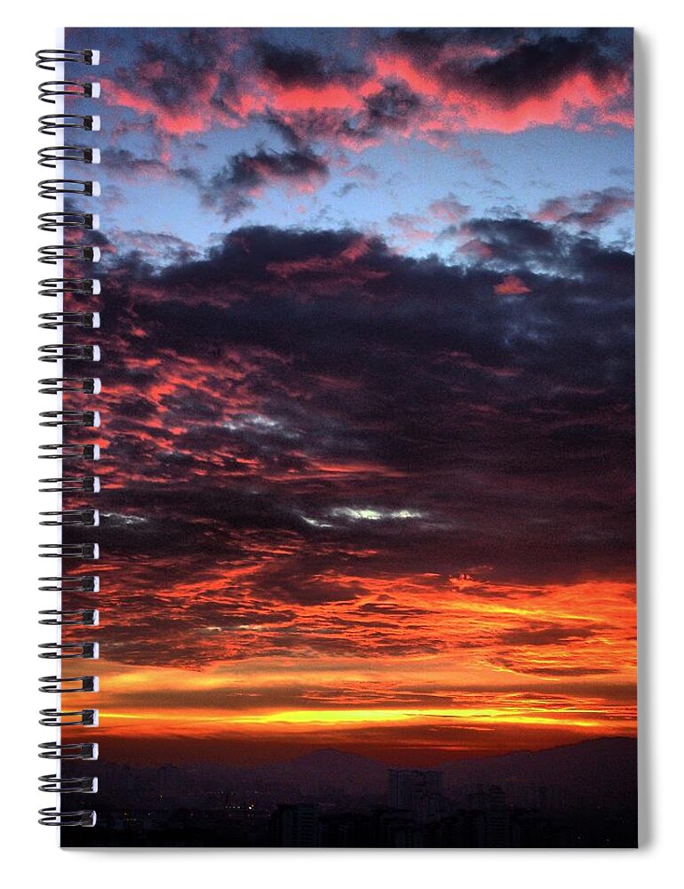 Sunset Spiral Notebook featuring the photograph Sunset by Faa shie