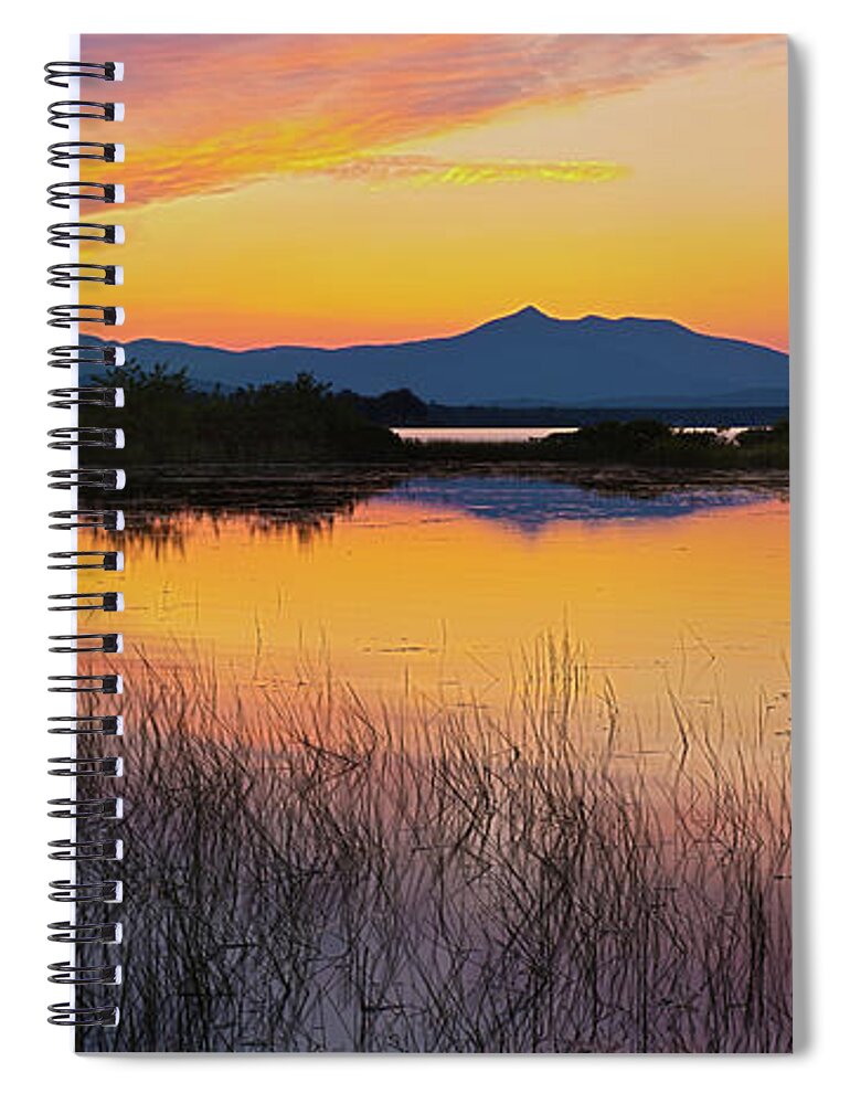 Ossipee Lake Spiral Notebook featuring the photograph Sunset From The Pine River - Osspiee Lake, NH by John Rowe