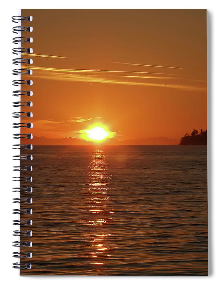 Canada Spiral Notebook featuring the photograph Sunset Island by Loyd Towe Photography