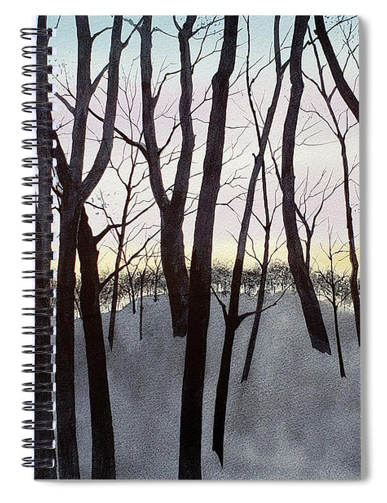 Sunset Spiral Notebook featuring the painting Sunset by Jim Gerkin