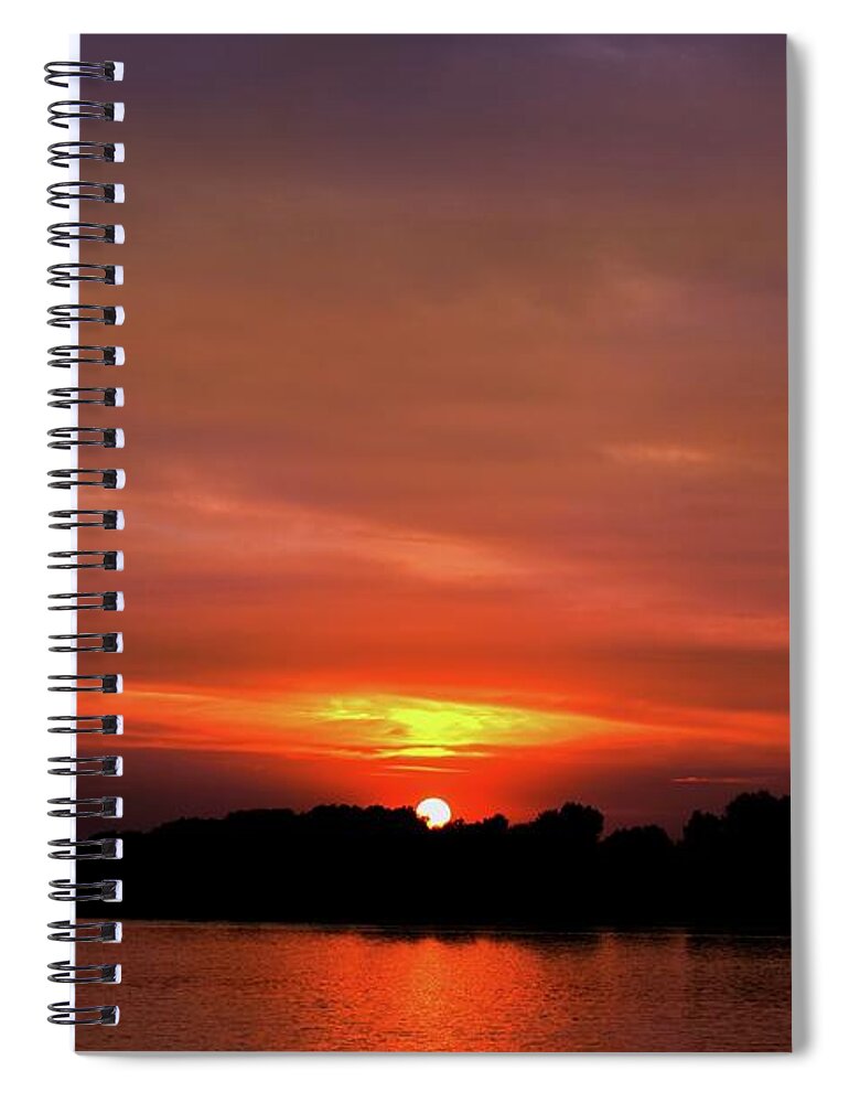 Love Spiral Notebook featuring the photograph Sunset Kiss by Leonida Arte