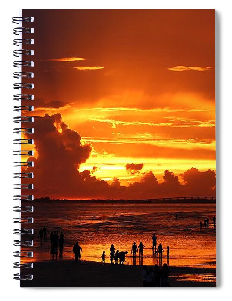 Sunset Spiral Notebook featuring the photograph Sunset by Mingming Jiang