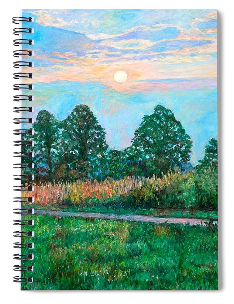 Kendall Kessler Spiral Notebook featuring the painting Sunset Near Fancy Gap by Kendall Kessler