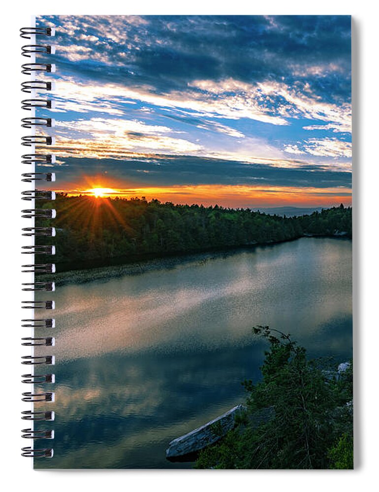 2018 Spiral Notebook featuring the photograph Sunset on a Secret Lake by Stef Ko