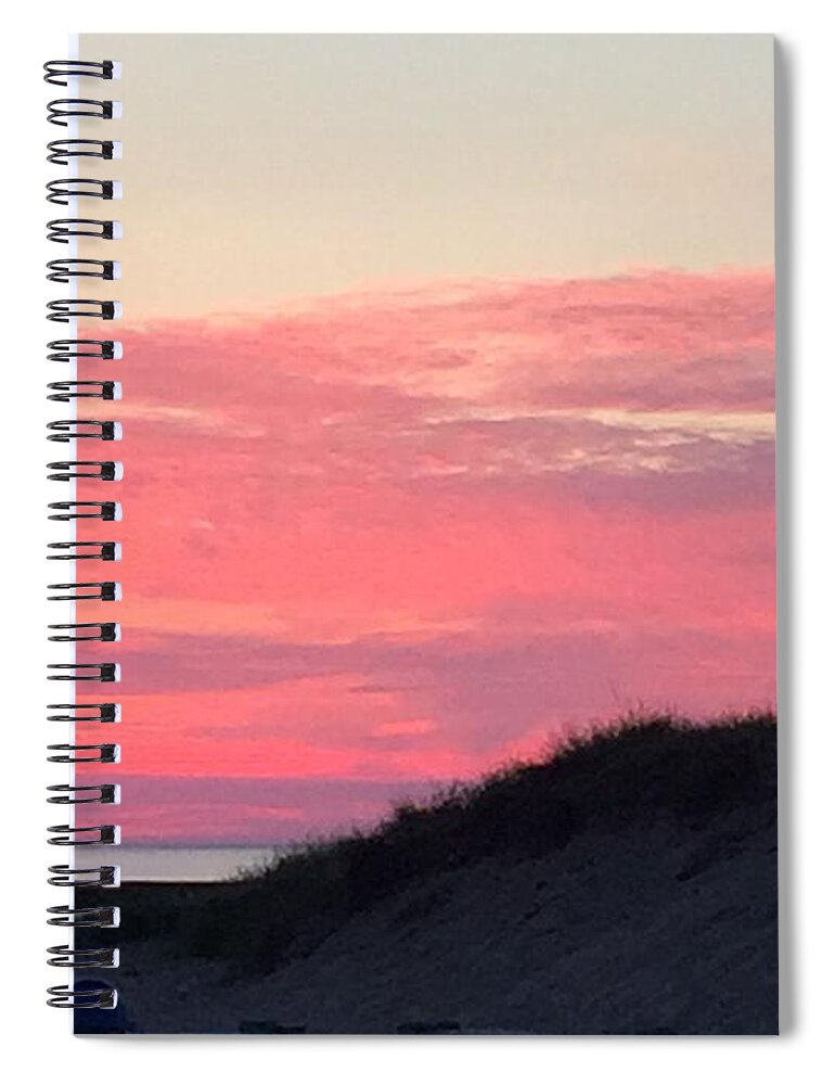 Sunset Spiral Notebook featuring the photograph Sunset on Lake Michigan by Lisa White