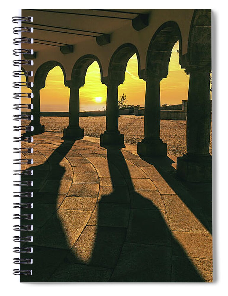 Viana Do Castelo Spiral Notebook featuring the photograph Sunset on Santa Luzia by Micah Offman