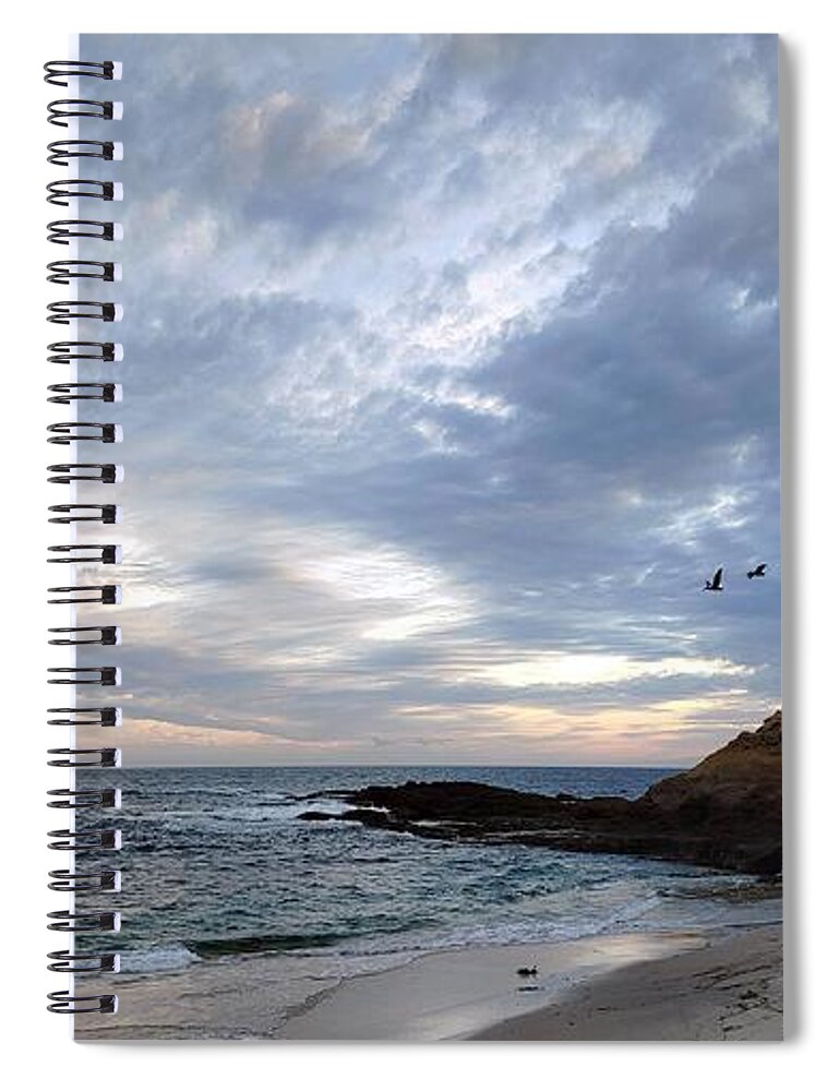 Ocean Spiral Notebook featuring the photograph Sunset on the Rocks by Marcus Jones