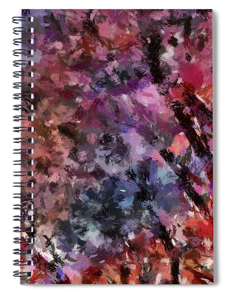 Sunset Spiral Notebook featuring the mixed media Sunset on the Shortest Day by Christopher Reed