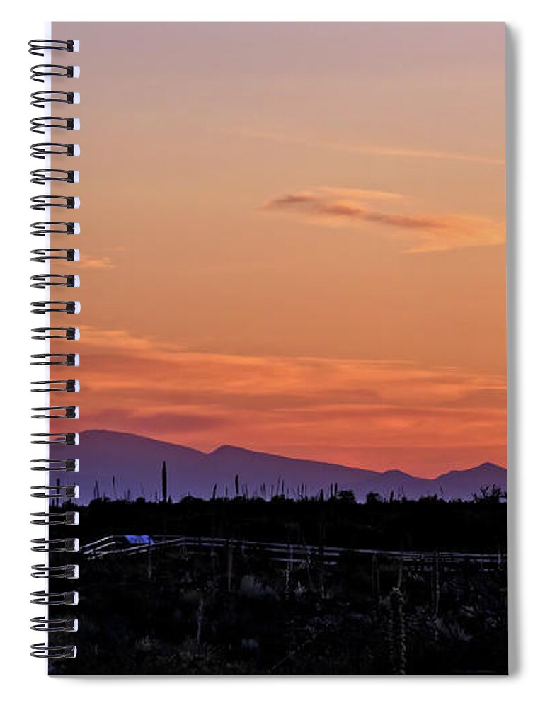 Sky Spiral Notebook featuring the photograph Sunset over the Valley of the Fires by George Taylor