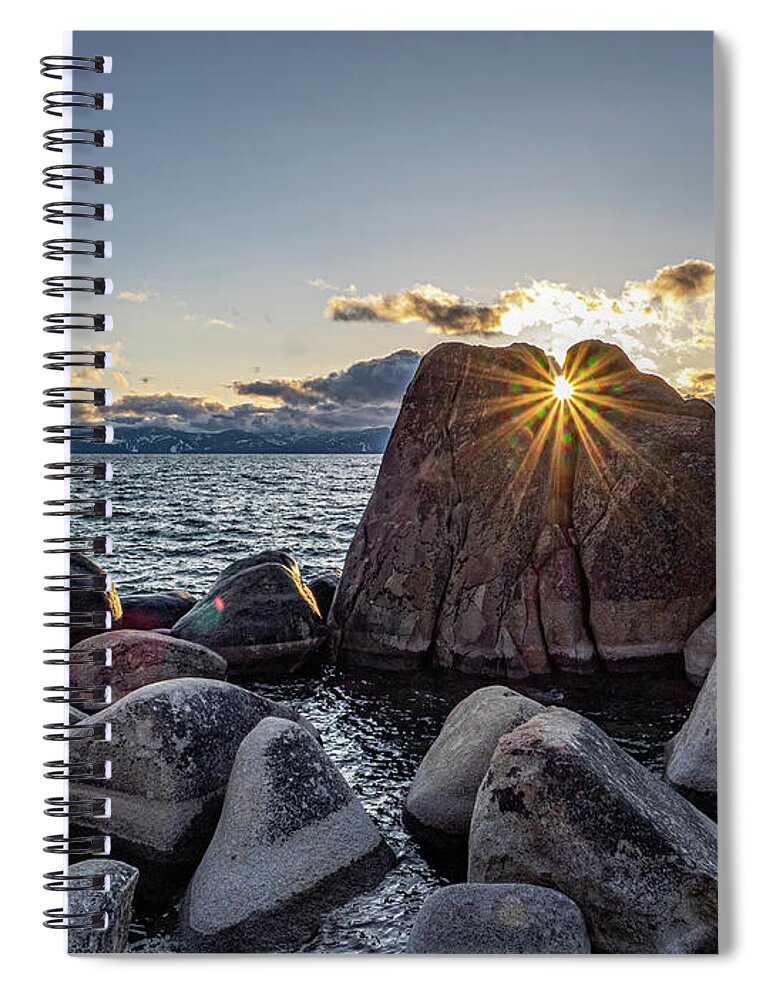 Lake Spiral Notebook featuring the photograph Sunset Peak by Martin Gollery