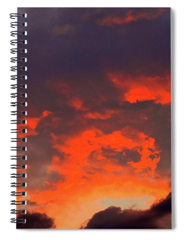  Spiral Notebook featuring the photograph Sunset Swirl Lines II by Leonida Arte