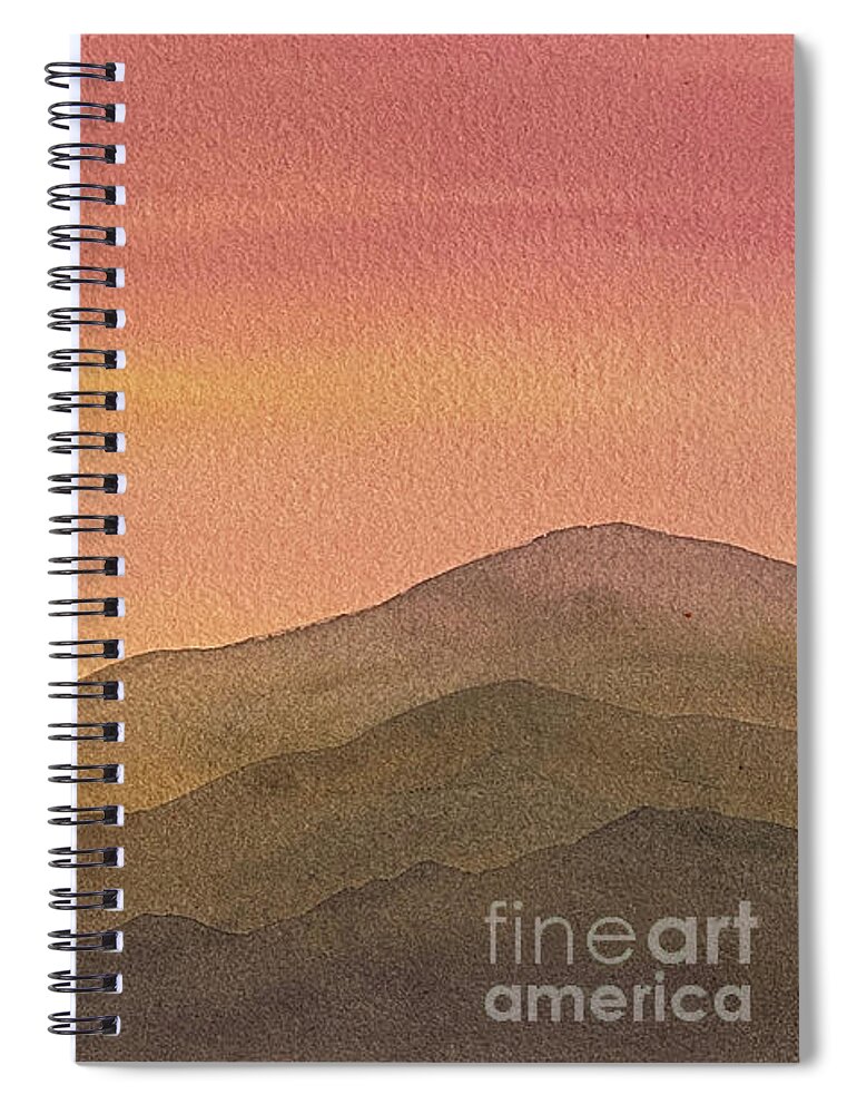 Sunset Spiral Notebook featuring the painting Sunset Tree by Lisa Neuman