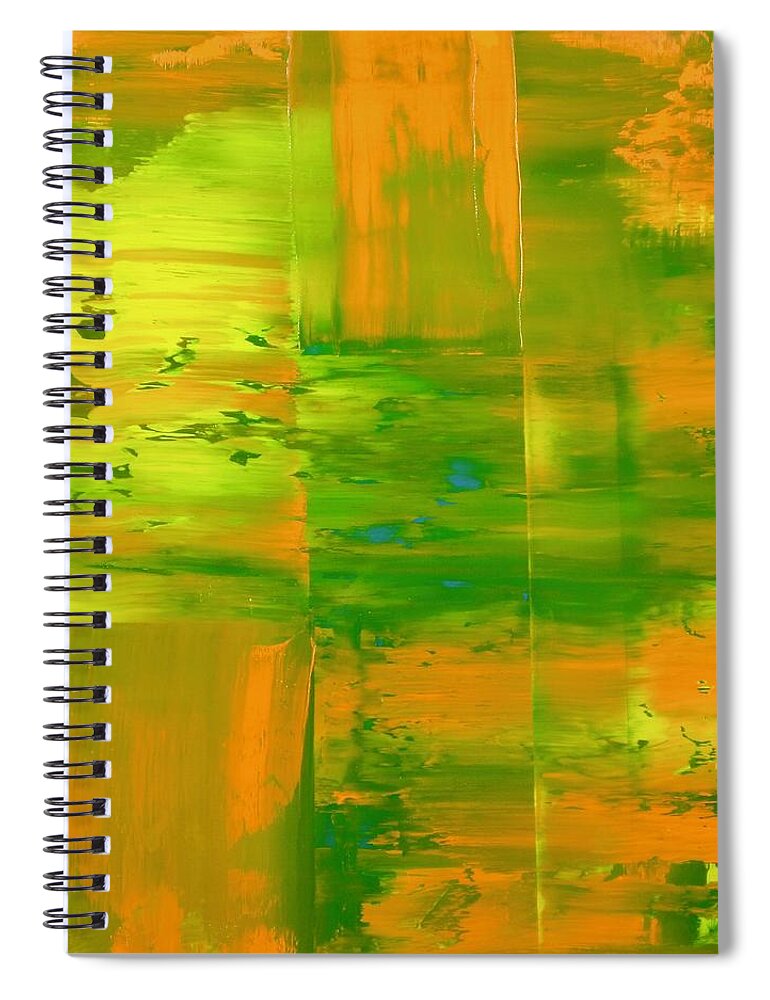 Orange Spiral Notebook featuring the painting Sunshine DayIMG_ by J Loren Reedy