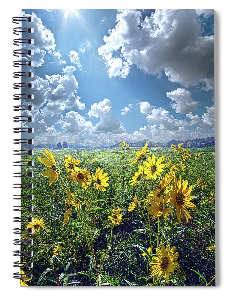 Fineart Spiral Notebook featuring the photograph Sunshiny Day by Phil Koch