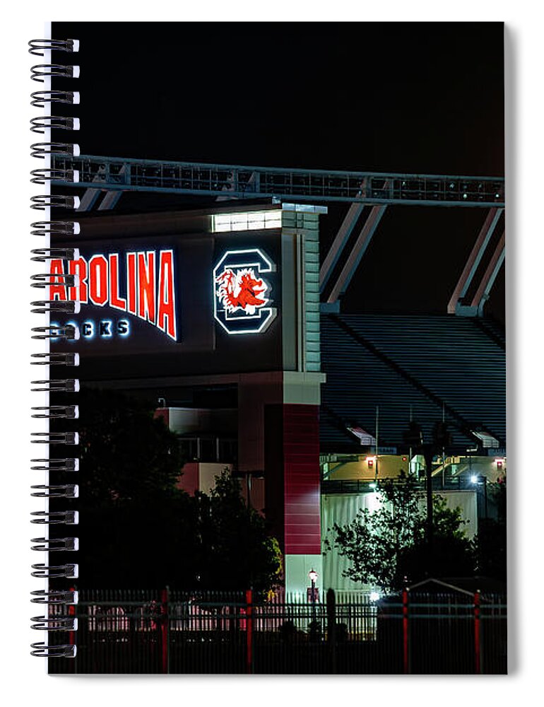 2020 Spiral Notebook featuring the photograph Super Moon at Williams-Brice by Charles Hite