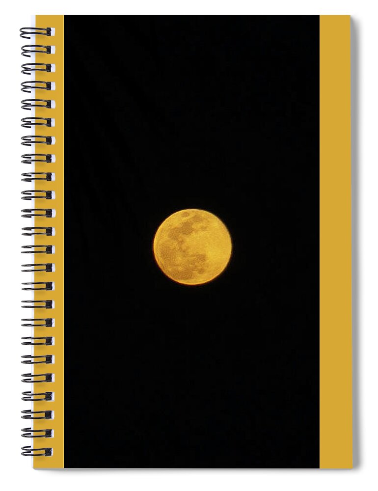 Super Pink Moon Spiral Notebook featuring the photograph Super Pink Moon 2020 by Anthony Giammarino