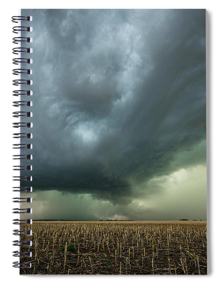 Mesocyclone Spiral Notebook featuring the photograph Supercell Storm by Wesley Aston