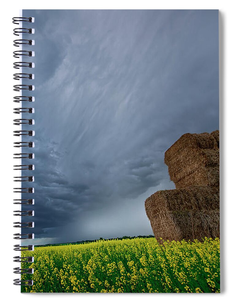 Landscape Spiral Notebook featuring the photograph Supercells and Crops by Dan Jurak