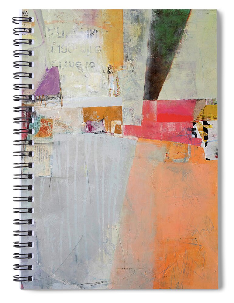 Abstract Art Spiral Notebook featuring the painting Surface Tension #2 by Jane Davies