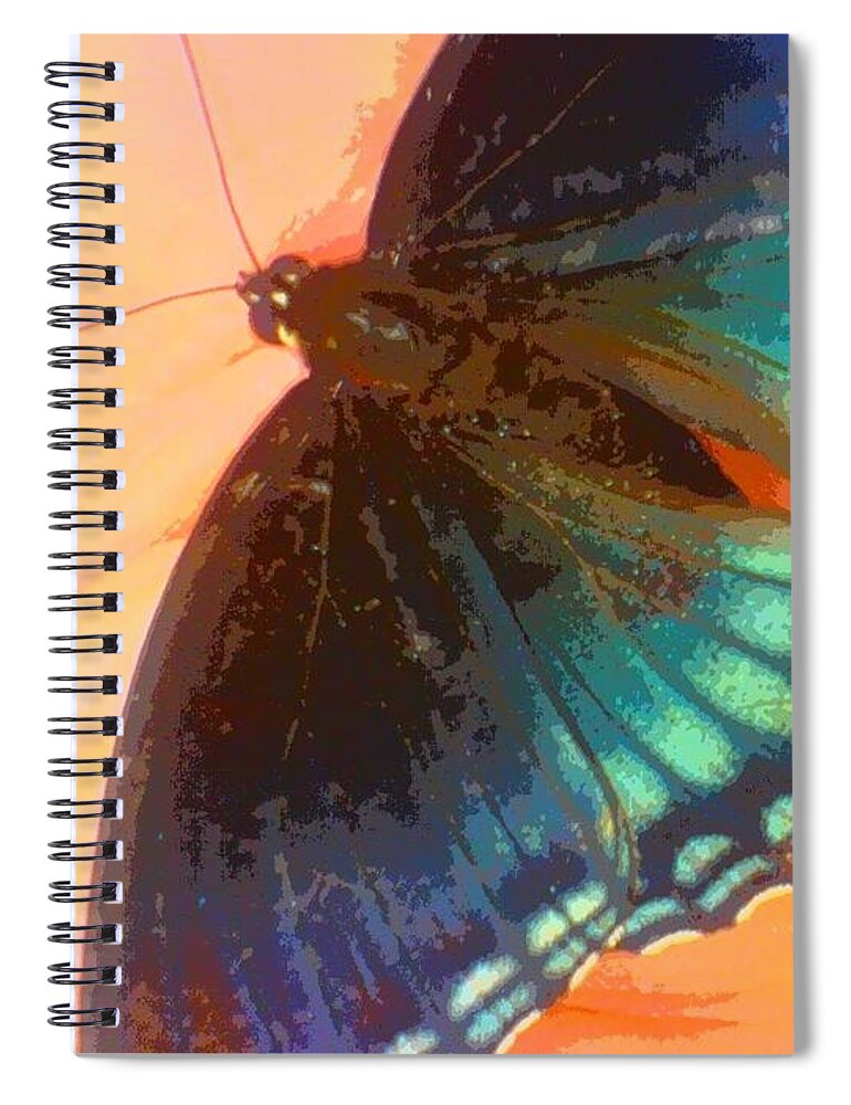 Butterfly Spiral Notebook featuring the photograph Surprise With Splendor by Andy Rhodes