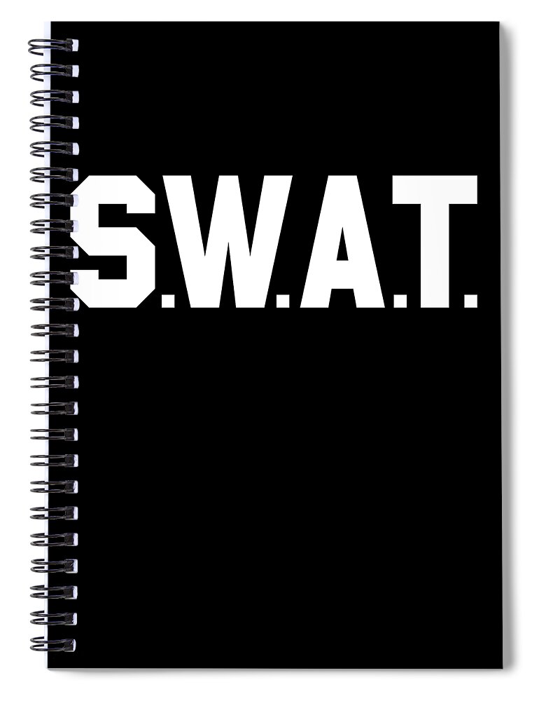 Funny Spiral Notebook featuring the digital art SWAT Team by Flippin Sweet Gear