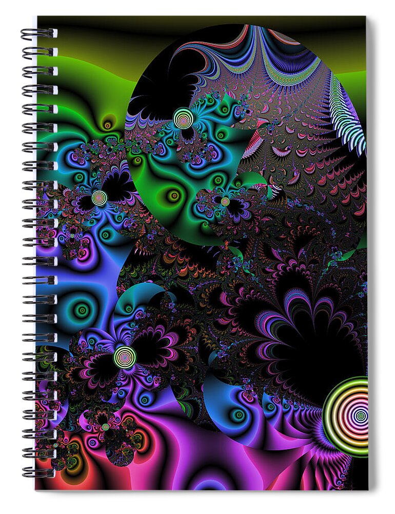 Abstract Spiral Notebook featuring the digital art Sweatermen by Andrew Kotlinski