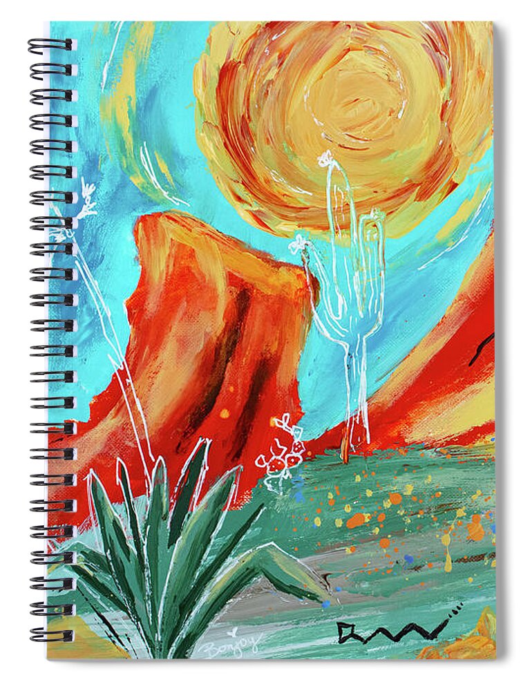 Arizona Spiral Notebook featuring the painting Sweet Arizona by Bonny Puckett