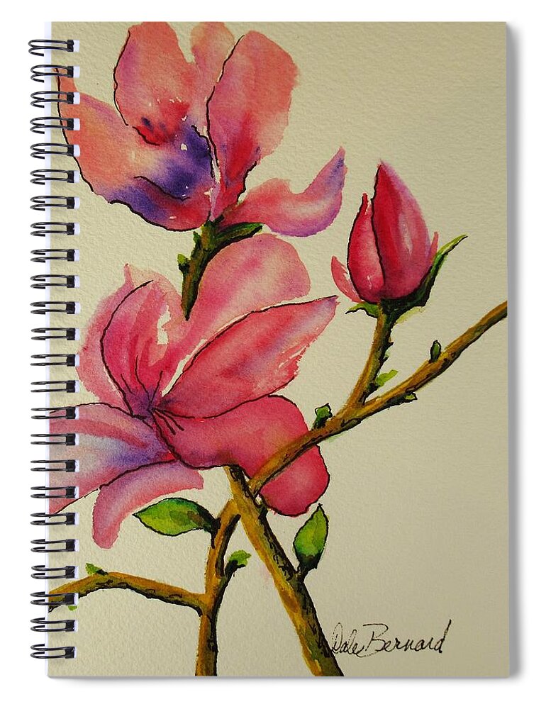 Flower Spiral Notebook featuring the painting Sweet Bay Magnolia by Dale Bernard