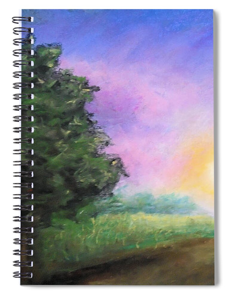Summer Spiral Notebook featuring the painting Sweet Summer Haze by Jen Shearer