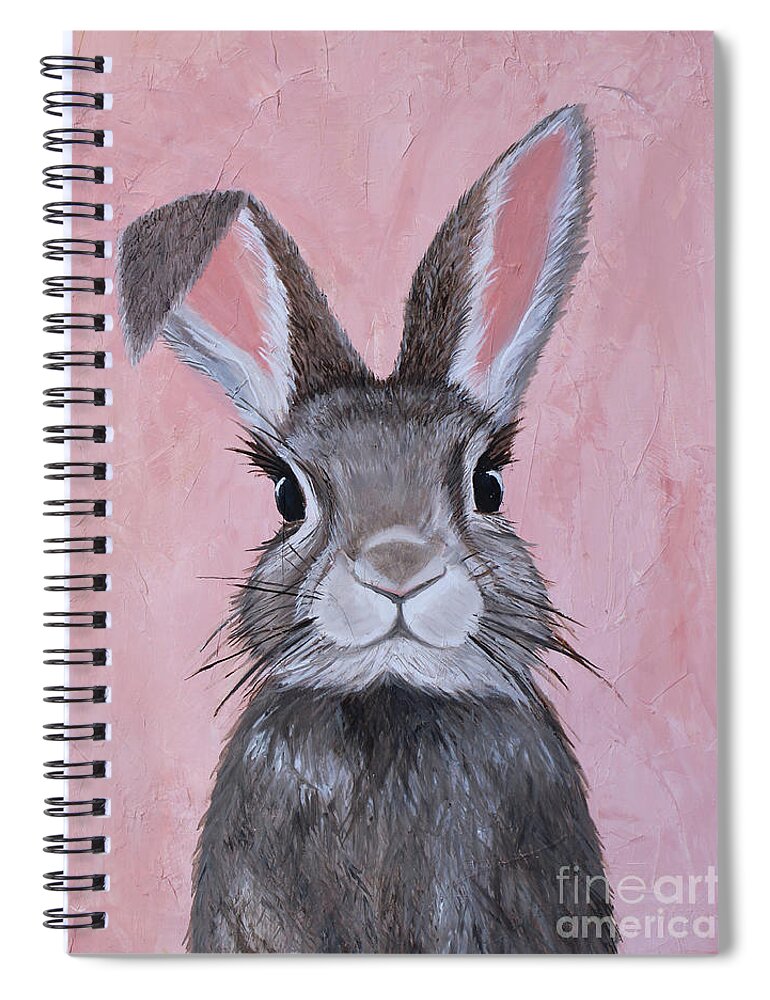Bunny Spiral Notebook featuring the painting Sweetie by Ashley Lane