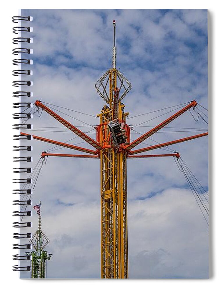 Sky Spiral Notebook featuring the photograph Swings in the Sky by Kevin Craft