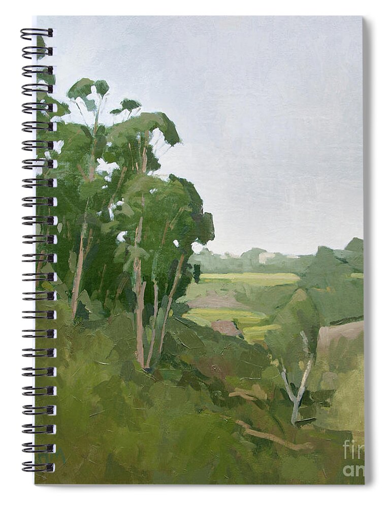 Tree Spiral Notebook featuring the painting Switzer Canyon - San Diego, California by Paul Strahm