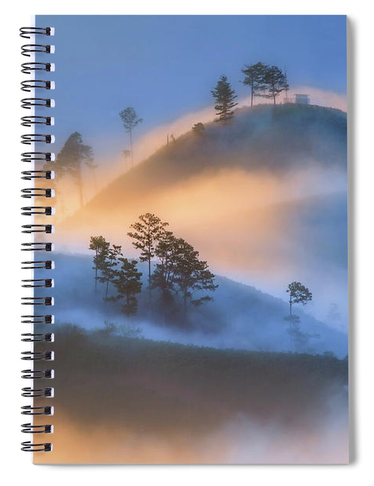 Spring Spiral Notebook featuring the photograph Symphony Of Light And Fog by Khanh Bui Phu