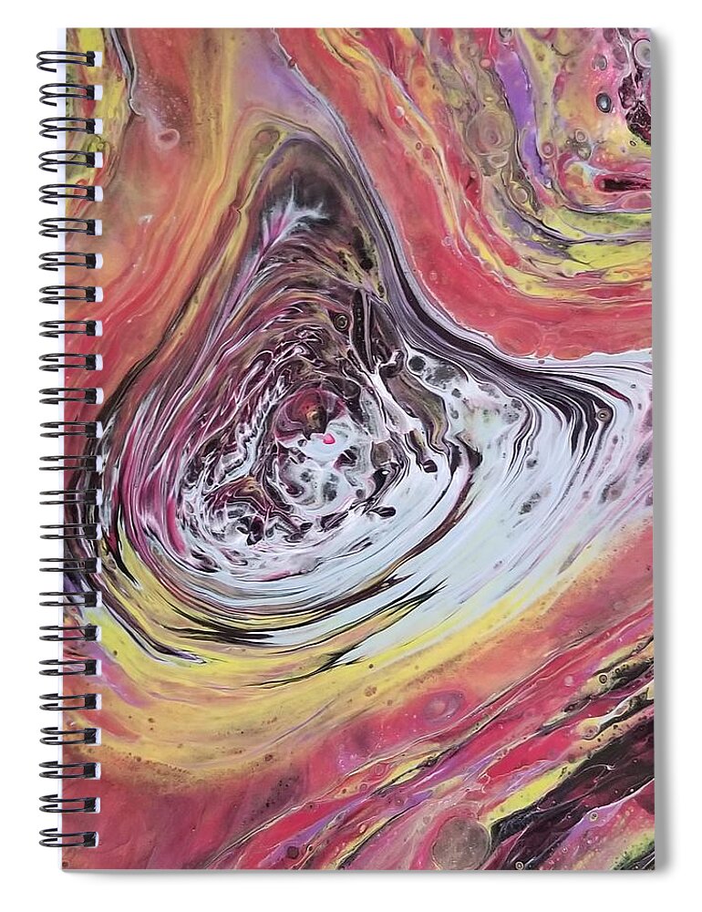 Abstract Spiral Notebook featuring the painting Inner Self by Pour Your heART Out Artworks