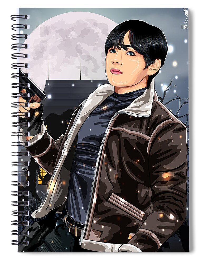 Taehyung as Leon Kennedy Spiral Notebook by Angel Arts - Fine Art America
