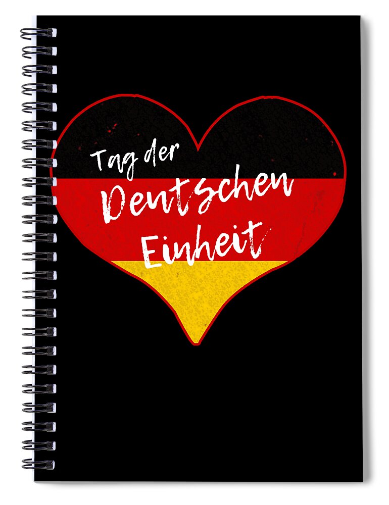 Funny Spiral Notebook featuring the digital art Tag der Deutschen Einheit by Flippin Sweet Gear