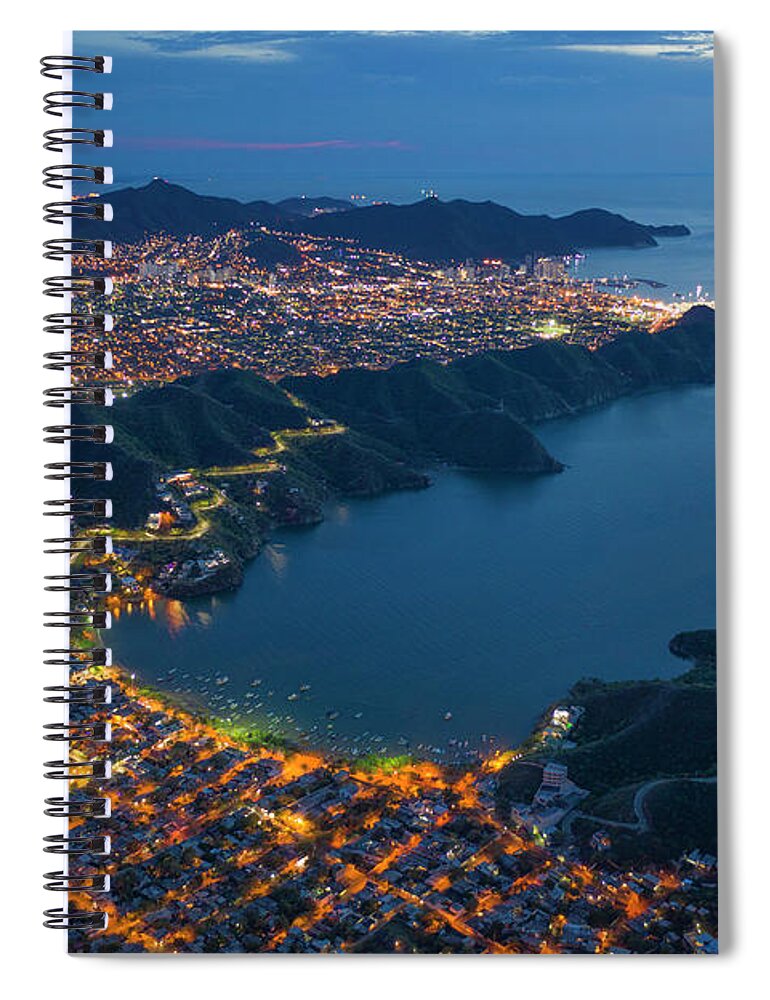 Taganga Spiral Notebook featuring the photograph Taganga Magdalena Colombia by Tristan Quevilly