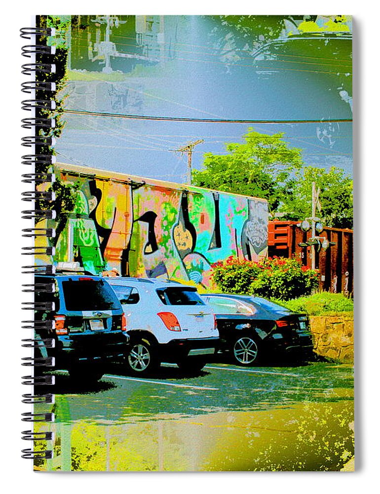 Freight Train Spiral Notebook featuring the digital art Tagged in Virginia by Cliff Wilson