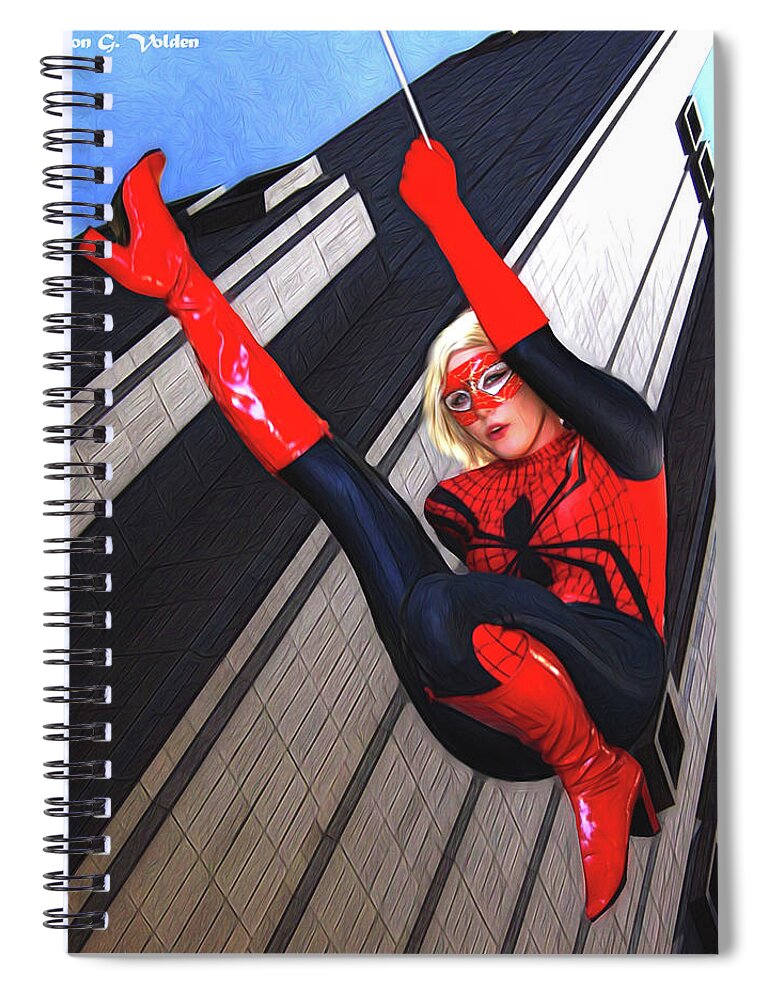 Spider Spiral Notebook featuring the photograph Take A Look Overhead by Jon Volden