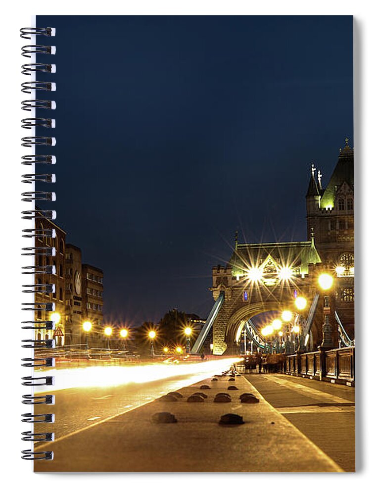 Sky Spiral Notebook featuring the photograph Tower bridge by Vaclav Sonnek