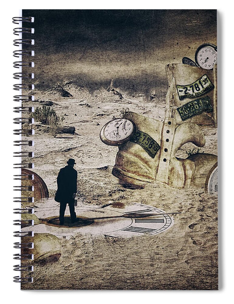 Watches Spiral Notebook featuring the digital art Take the Time to Walk in another Person's Shoes by Merrilee Soberg