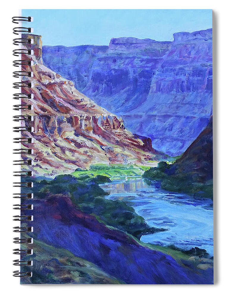 Oil Painting Spiral Notebook featuring the painting Takeout Beach by Page Holland