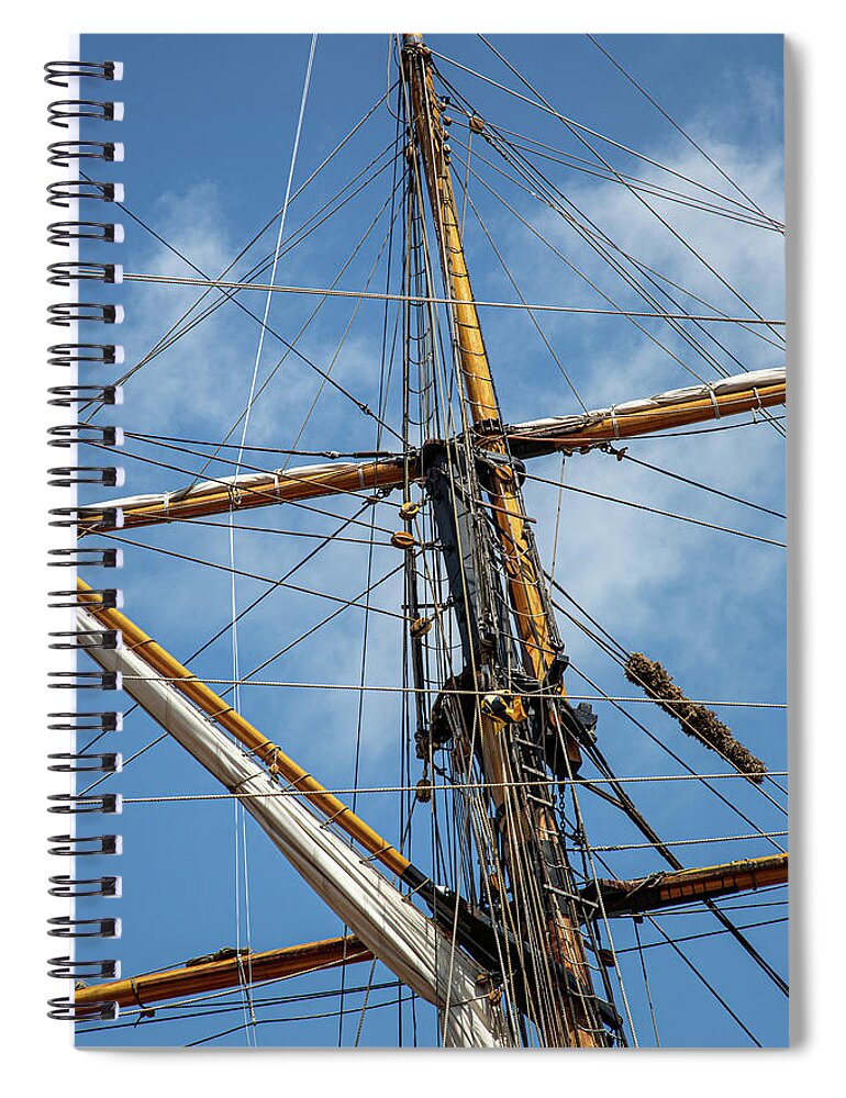 Tall Ship Mast Spiral Notebook featuring the photograph Tall Ship Mast by Dale Kincaid