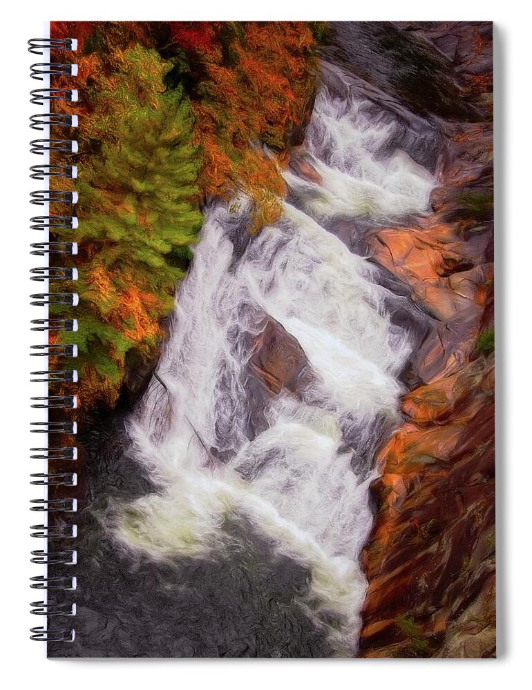 River Spiral Notebook featuring the photograph Tallulah Gorge Falls Autumn by Marjorie Whitley