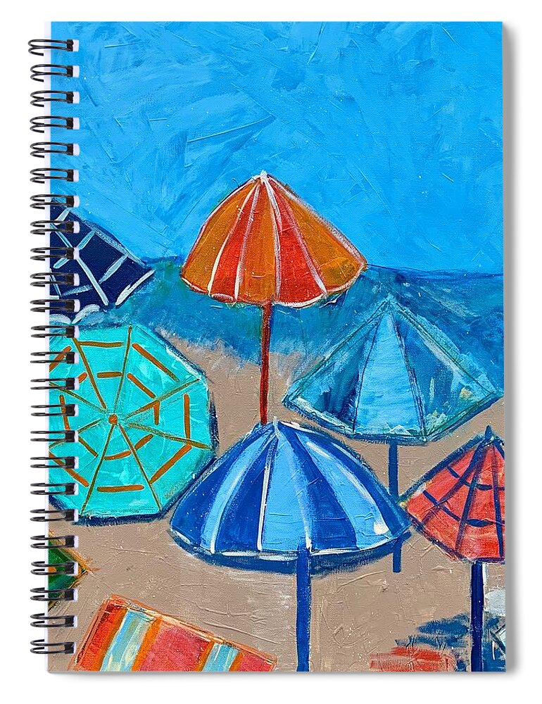 Tamarack Spiral Notebook featuring the painting Tamarack Beach by Monica Martin
