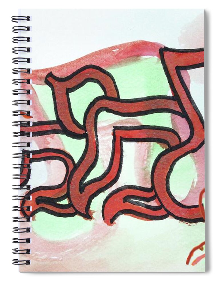 Tamima Tamim Pure Spiral Notebook featuring the painting TAMIMA an32 by Hebrewletters SL