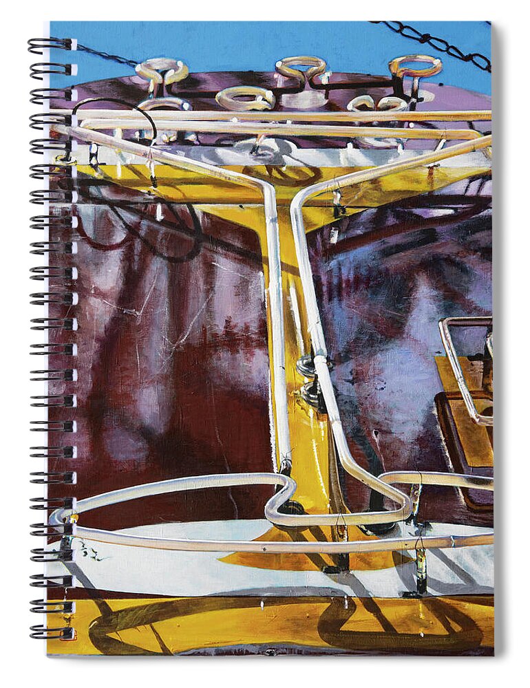 Architectural Spiral Notebook featuring the painting Tap Room Martini by Lisa Tennant
