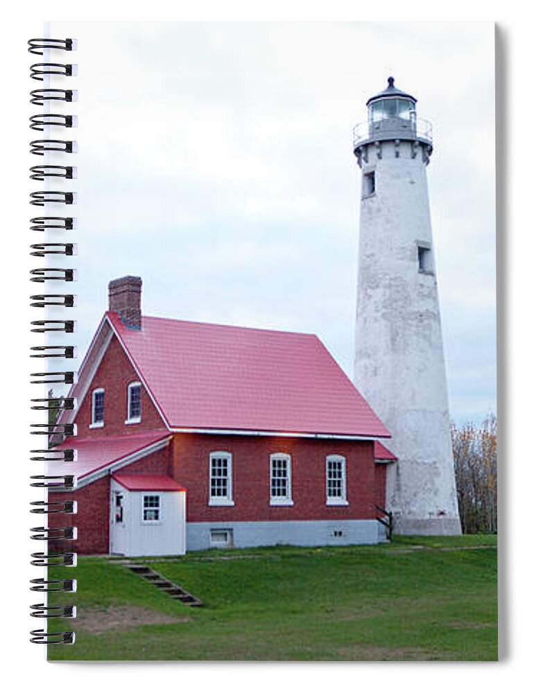 Tawas Spiral Notebook featuring the photograph Tawas Point Lighthouse by Rich S
