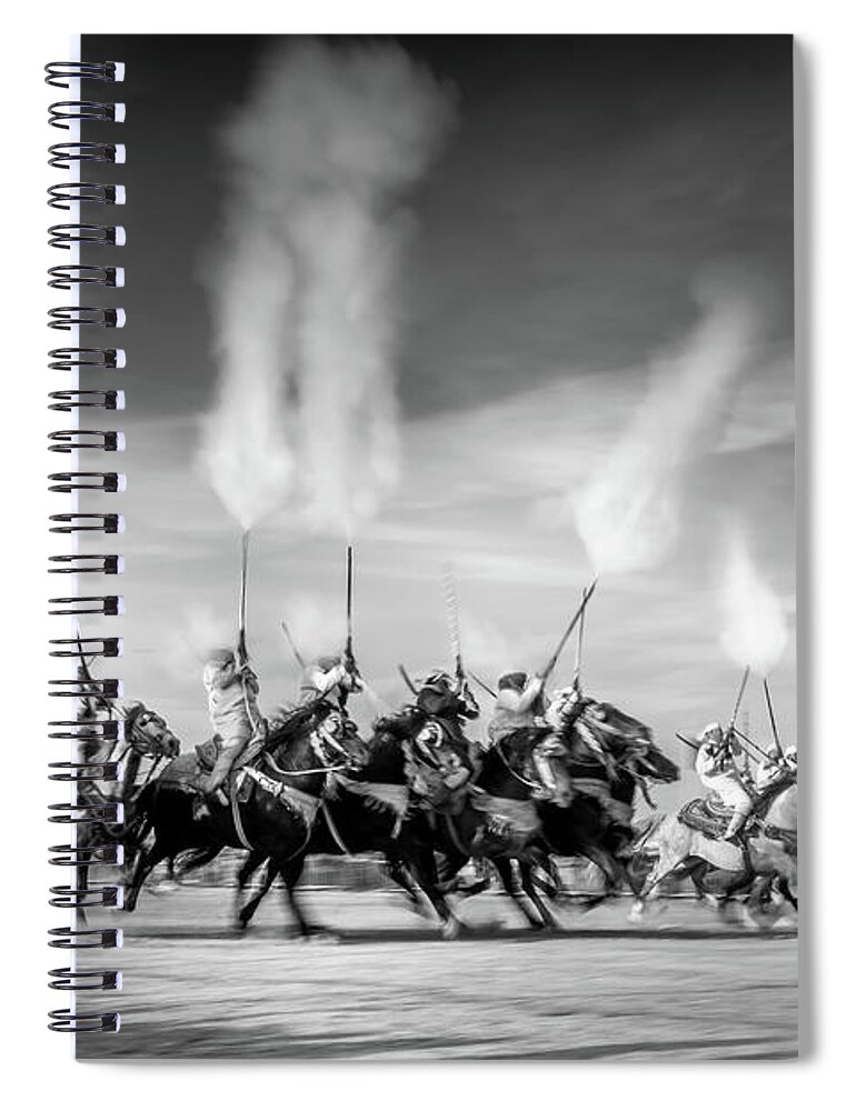 Festival Spiral Notebook featuring the photograph Tbourida Festival by Arj Munoz