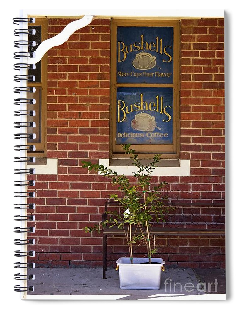 Sign Spiral Notebook featuring the photograph Tea or Coffee? by Linda Lees